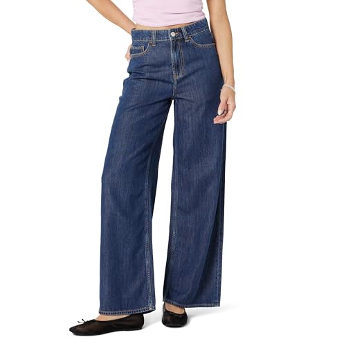 The Drop Women's Alba Wide-Leg Relaxed Denim