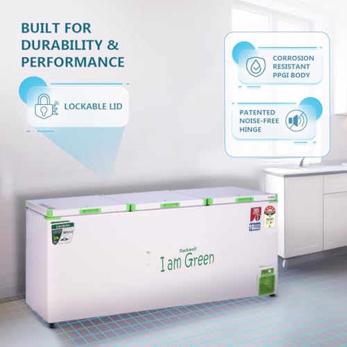 Image of Rockwell GFR1210F 998L Large Deep Freezer, Commercial Storage Freezer, 100% Copper Coil | Energy Efficient -25C to -18C | Heavy Duty PUF Insulation