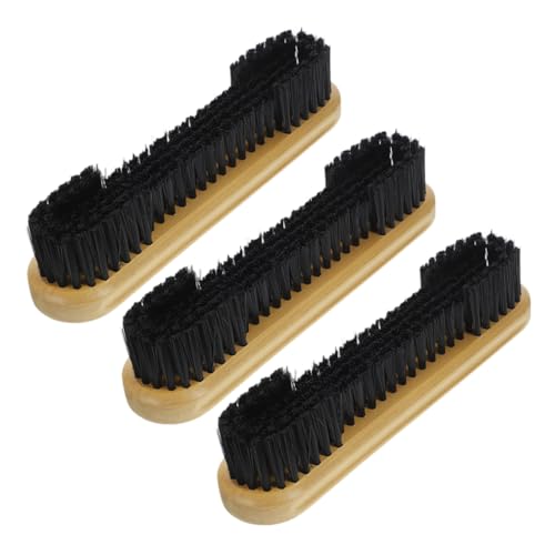 KOMBIUDA Pool Table Brush Set 3pcs Billiard Table Cleaning Brush for Gap Maintenance Accessory Gentle Hair Ergonomic