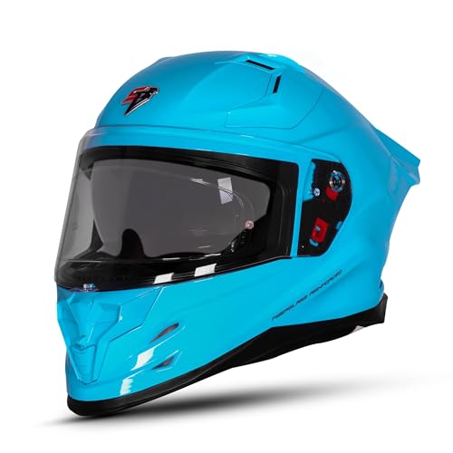 Image of Steelbird SBH-61 SXE Pinlock ISI and Dot Certified Full Face Helmet for Men and Women with Inner Silver Sunshield