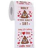 18th Birthday Gifts for Boys or Girls - Happy Prank Toilet Paper - 18th Birthday Decorations, Party Supplies Favors - Novelty Bday Present for Him, Her, Friends - 18 Years Old Funny Gag Gift for Guys