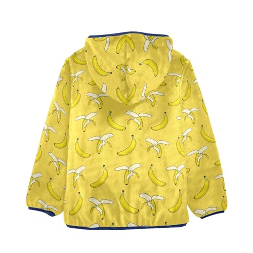 Image of Aflyko Boys Fleece Coat Blue Zip-Up Hoodie Girls Outerwear Kids Hooded Jacket