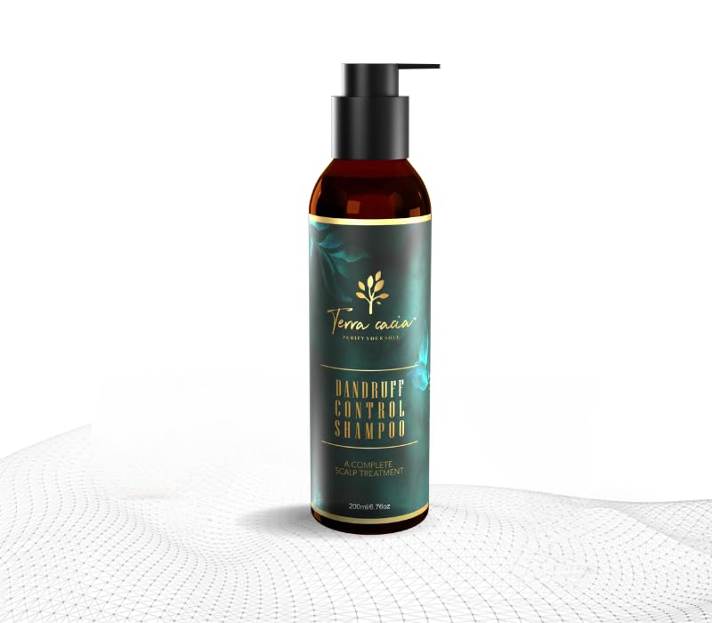 Terra Cacia Dandruff Control Shampoo (200 Milliliter) | A Complete Scalp Treatment Shampoo | Anti-Dandruff Shampoo | Scalp Health, Deep Scalp Cleaning Shampoo for Mans And Womens