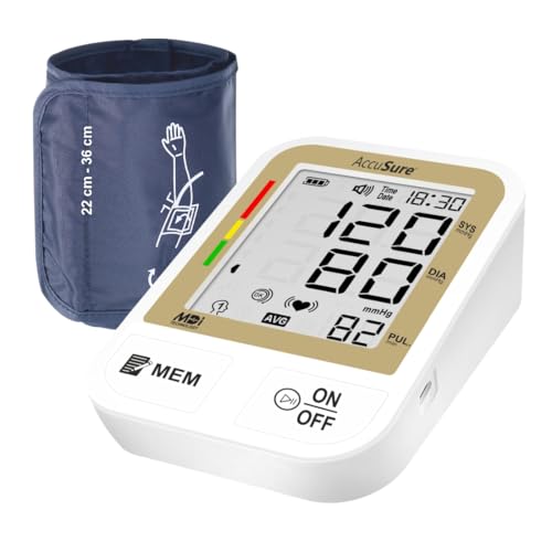 Image of AccuSure TS Plus Blood Pressure Monitor - Fully Automatic | Simple, Reliable & Accurate | Digital BP Monitor includes Type-C USB power port