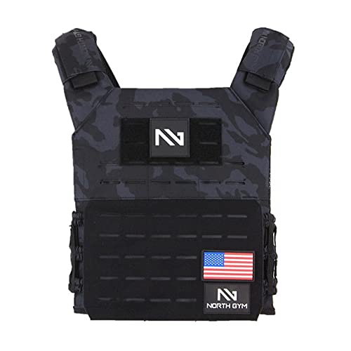 Image of Northgym Adjustable Weighted Vest /Incl. 3D Weight Plates in 14lbs / 20lbs / 30lbs / 42.5lbs - Optimized Weight Distribution and with Curved Plates for Running, Functional Training and Working Out