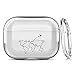 Oihxse Coque Transparente Silicone TPU Souple Compatible pour AirPods Pro Étui Housse Protection avec Mousqueton Motif Mignon Dessin Crystal Clear Anti-Rayures Boîte Case Cover