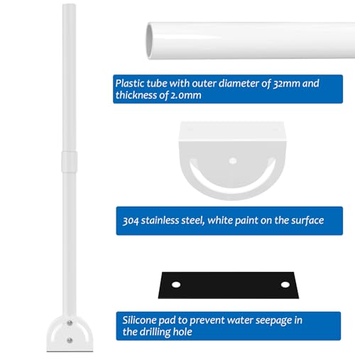 Universal Mount for Tempest Weather Station, 45 Degree Wall Mount, Roof Mount, Eaves Mount and Extension Pole, Multi-Angle Adjustable Installation Kit
