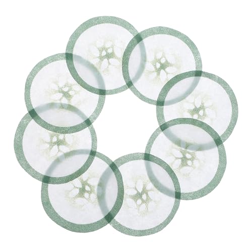 Didiseaon Non-woven Printed Cucumber Eye Mask Pads 100pcs Disposable Eye Cooling Mask for Puffiness Skin Care Sheets