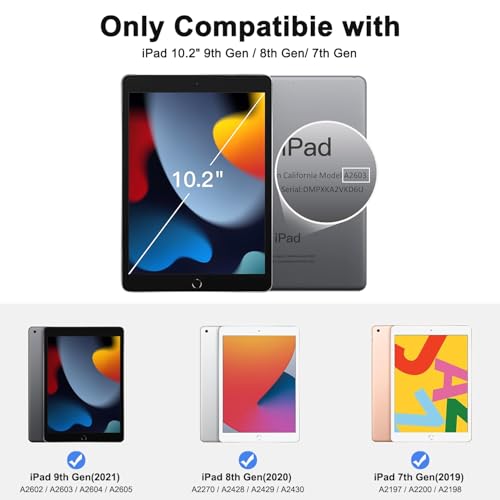 Coque iPad 9e génération antichoc 10.2 pouces avec étui magnétique rigide - 2