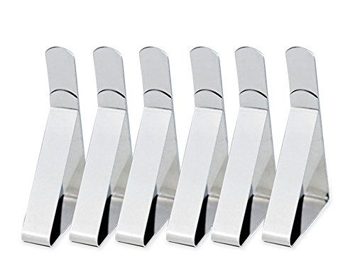 Fablcrew. Set of 6 Stainless Steel Tablecloth Clips