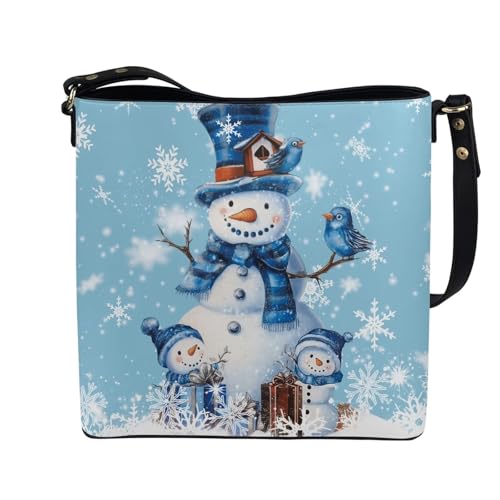 Image of HUGS IDEA Boho Bags for Women Leather Handbag Shoulder Bucket Crossbody Purse