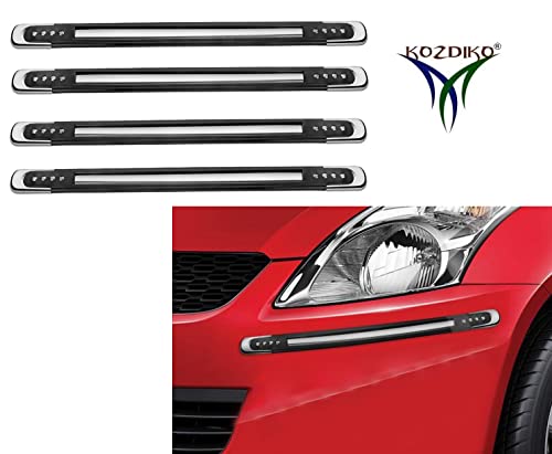 Image of Kozdiko Car Designer Black Bumper Guard Protector Set of 4 pcs for Tata New Safari 2021