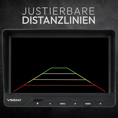VSG24 Rückfahrkamera 7' Transporter-Set Transit inkl. Kamera, Monitor, Kabel - Wasserdicht...