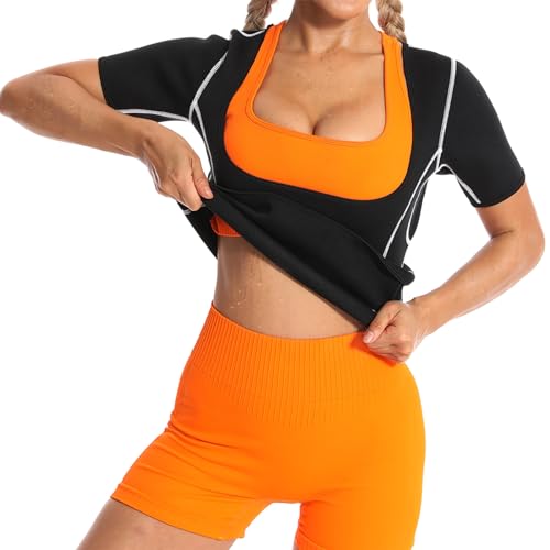 Vigorix Sauna Suit for Women Neoprene Waist Trainer Weight Loss Sauna Vest Exercise Sauna Body Shaper Sweat Suit (L)