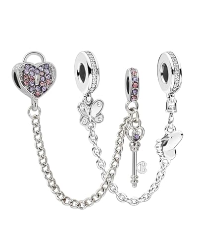 SOVYTH 2Pcs Charm Compatible Pulsera Joyas,cadena seguridad para Pulseras Bead Mujeres Charms Día de la Madre Cumpleaños Aniversario Joyería para Niñas Esposa