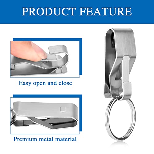 TIESOME 4pcs Belt Key Clip Key Chain, Belt Security Metal Key Holder for Car Keys Key Chain and Men Women Home Office Supplie