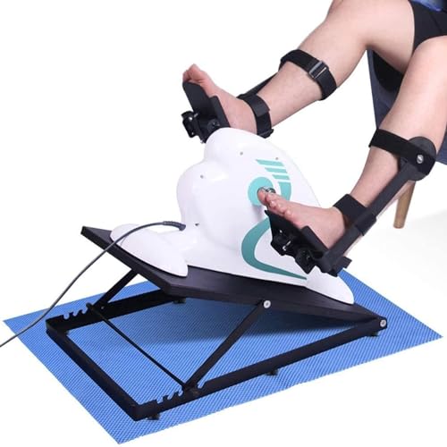 Image of Pedal Exerciser Electric Pedal Portable Electric Pedal Exerciser with Fixing Bracket, Mini Exercise Bike with Leg Protector, Under Desk Elliptical Maine for Home Office Elderly Rehabilitation Equipm