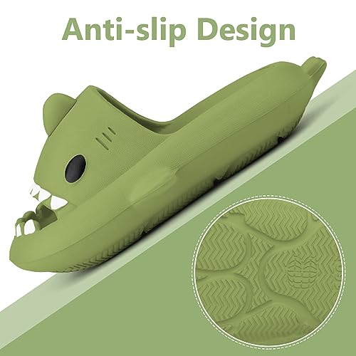 Image of Kids Shark Cloud Slides | Toddler Boys Girls Shower Slippers | Boys Girls Cute Cartoon Fish Flip Flops | Beach Pool Home Sandals | Quick Dry Non-Slip