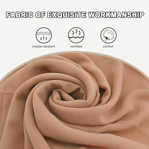 24 Pack Chiffon Hijabs Head Scarf for Women Lightweight Breathable Solid Color Soft Chiffon Hijab Long Fashion Scarves Shawls Wrap for Muslim Women, 67 × 28 Inch4