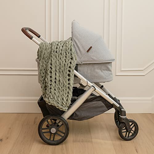 Samiah Luxe Chunky Knit Baby Blanket 50X30 Sage Green; Baby Blanket For Boho Decor Or Modern Nursery; Adult Lap Blanket Or Dog Blanket; Baby Boho Blanket, Stroller Or Crib Blanket For Baby Room Decor #TOP5