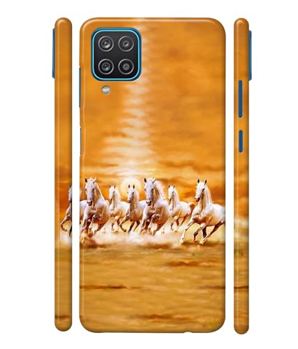 Image of Horse Running Painting Printed Hard Back Case Cover Compatible for Samsung Galaxy M32 5G (Multicolor) - D1667