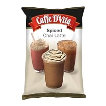 Caffe DVita Spiced Chai Latte Mix - Chai Tea Latte Powder Mix ، خالي من الغلوتين ، مسحوق شاي Chai ، لا كوليسترول ، لا زيوت مهدرجة ، لا دهون متحولة, مزيج مسحوق تشاي لاتيه المتبل - كيس 3.5 رطل