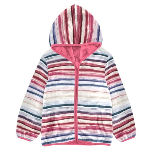 Grunge Stripes Trendy Sherpa Jacket