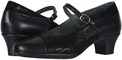 SAS Isabel - Pumps for Women - Smooth Leather and Suede Upper - Slip-on Design with an Elastic Topline Black/Snake 9.5 N - Narrow (AA) | Image 3