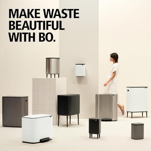 Miniatura 8 de Brabantia Bo Touch Cubo De Basura 30l Platino , Cubo Basura Reciclaje Rectangular Y Compacto, Con Sistema De Abertura Soft-Touch, Papelera Cocina Con Cubo Extraíble, Incluye Bolsas Perfectfit