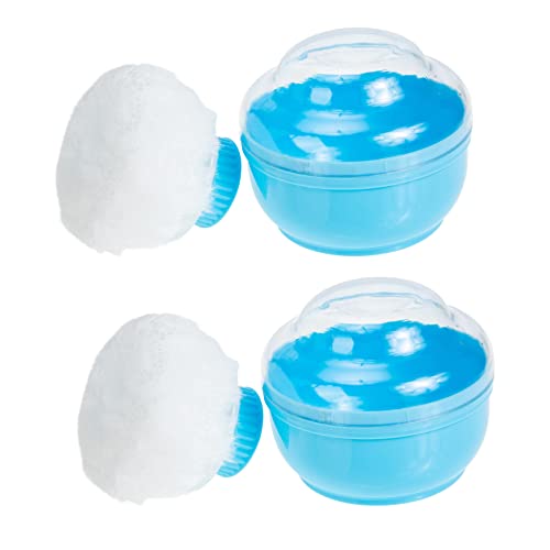 TOVINANNA Body Powder Alicator Puff and Container Baby Powder Puff Box Soft and Gentle for Boys and Girls after Bath