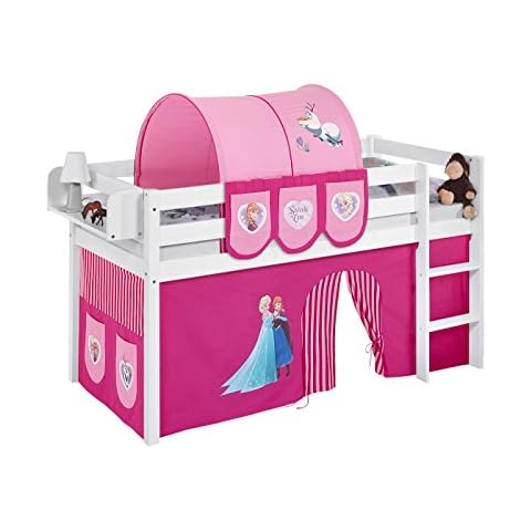 Lilokids Spielbett Jelle Eiskönigin, Hochbett mit Vorhang Kinderbett Cover