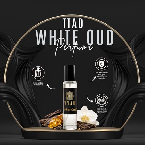 Image of TTAD Men White Oud Luxury Perfume for Men 30ml | Long Lasting Arabic Eau De Parfum | Premium Oud Fragrance with Lemon, Iris & Agarwood Notes | Elegant Daily & Evening Perfume for Men