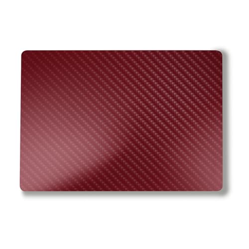 Carbon Fiber Laptop Skin Compatible with Alienware M18 R2 (2024) - Solid Burgundy - Premium 3M Vinyl Protective Wrap Decal Cover - Easy to Apply | Crafted in The USA by MightySkins