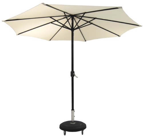 Savino Fiorenzo Ombrellone Ombrello Bar Giardino Mare Piscina Alluminio Ecrù ø 3 m palo Centrale Apri e Chiudi con manovella