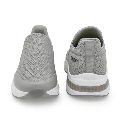Image of Red Tape Men's Walking Shoes Light Grey Mesh Round Slipon Flexible Support