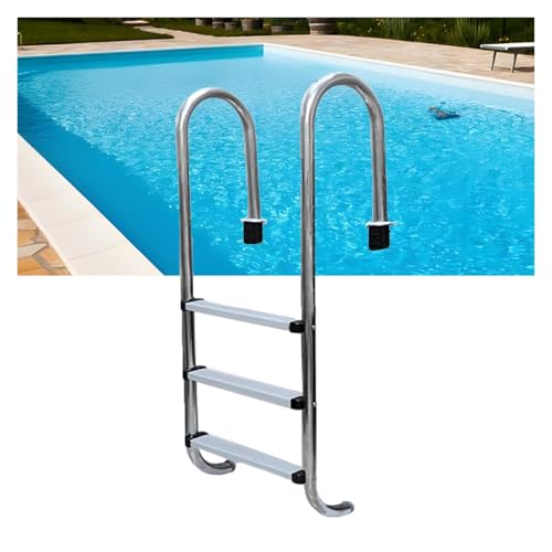 Escalera para piscina acero inoxidable 3 peldaños miniatura 1