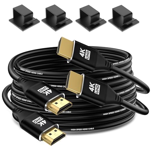 KELink 4K HDMI Cable 20FT 2Pack, 4K @ 60 Hz in-Wall CL3 Rated HDMI 2.0 Cord High Speed HD Shielded...