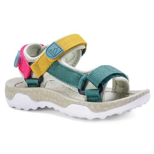 Mishansha Open-Toe Kids Sport Sandals Toddler Boys Girls Sandals with Adjustable Straps Summer Outdoor Water Hiking Sandals 8.5 Toddler Green