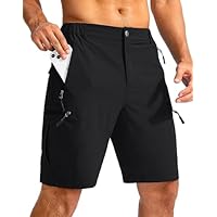 Tansozer Kurze Hosen Herren Wandern Mit Reißverschlusstasche, Ultraleichte, Atmungsaktive, Schnelltrocknende, wasserdichte Outdoor Sommer Cargo Shorts 6602 Schwarz L