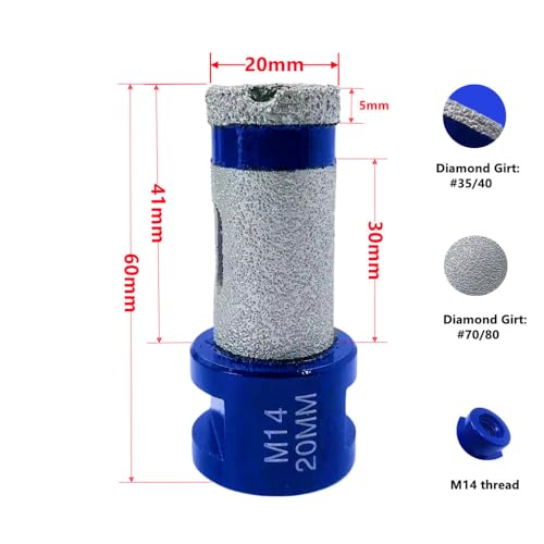 Broca Sierra de Perforación para M14 20 mm miniatura 2