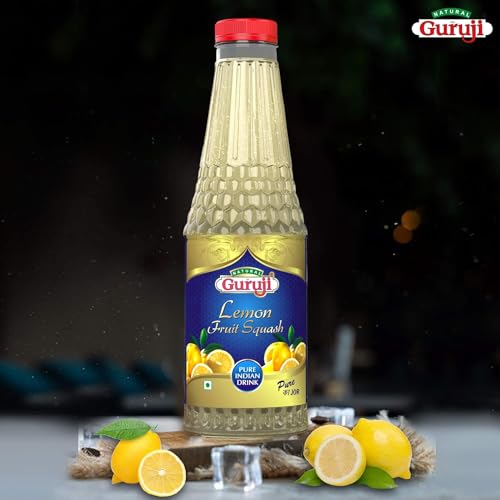 Image of Jai Guruji Lemon Fruit Squash Sharbat Instant Refreshing Drink For Summer (Lemon)