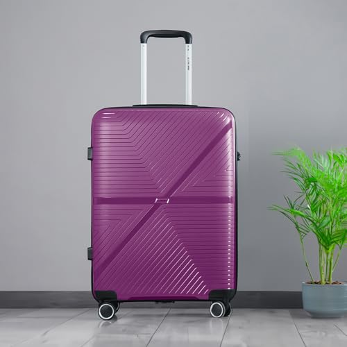 Image of Stony Brook by Nasher Miles Axis Hard-Sided Polypropylene Cabin Luggage Wine Purple 20 inch |55cm Trolley Bag