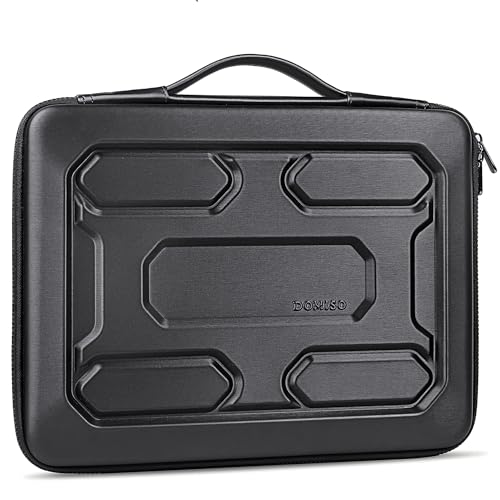 DOMISO 14 inch Laptop Sleeve with Handle Shockproof Computer Bag Waterproof EVA Protective Carrying Case for 14 ThinkPad E480/Yoga 920/13.5 Microsoft Surface Book/HP Pavilion 14 Stream 14 Black