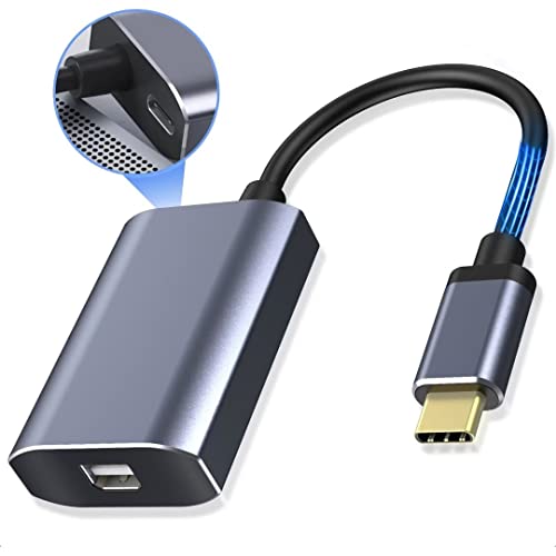 Adaptador USB C a Mini DisplayPort con puerto de carga PD (4K a 60Hz), Mini DisplayPort a USB C compatible con MacBook Pro 2017/2016, MacBook Pro, 2015/2016, Samsung Galaxy S8/S8 Plus y más