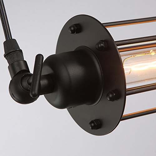Plafonnier American rustic lampe suspendre antique fer forgé luminaire encastré Eddie Flute - 4