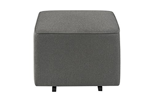 Davinci Universal Gliding Ottoman In Dark Grey, Greenguard Gold & Certipur-Us Certified #TOP3