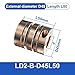 CONTIA Industrial Disc Coupling D45L50mm High Precision Flex Disk Type Aluminum Coupler 8mm to 22mm (Size : 19X19)