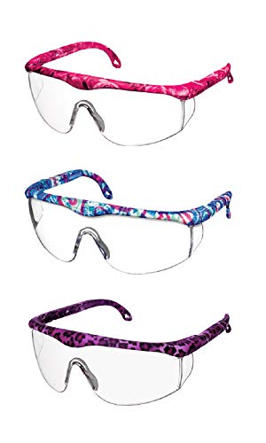 Eyewear Medical â€“ Protective Glasses for Nurses - Prestige Medical Adjustable Glasses - Set of 3 Bundle - Rose, Abstract and Festival â€“ Fun Designs