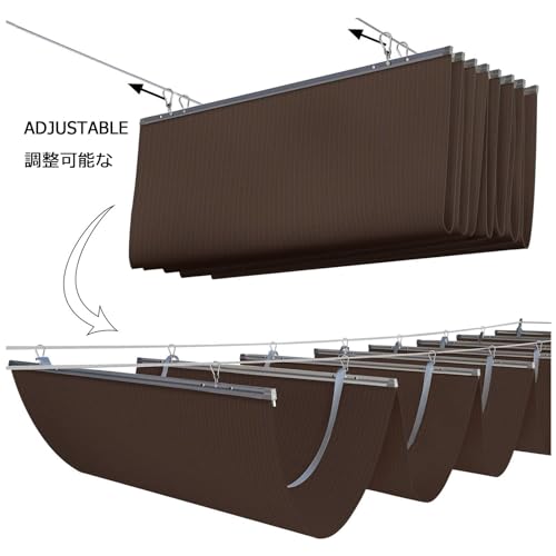 Voile d'ombrage rétractable pour pergola et repas ombragés dans le jardin - 5