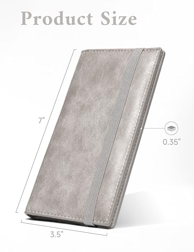 Image of Zreal Checkbook Cover for Men & Women, Premium Vegan Leather Checkbook Holder for Top & Side Tear Duplicate Checks with RFID Blocking (Distressed Grey)